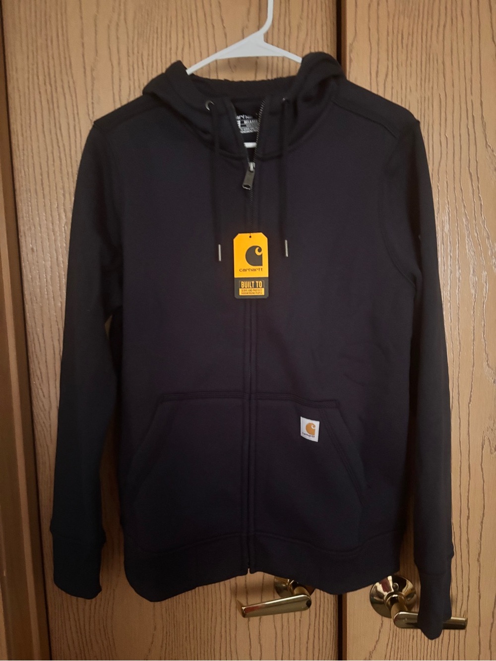 Carhartt Women Dark Navy Zip-Up Hoodie Jacket, size M (8-10)